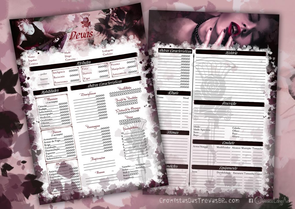 Fichas Personalizadas para Vampiro: O Réquiem 2e